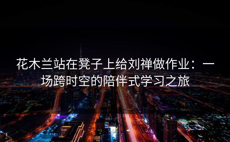 花木兰站在凳子上给刘禅做作业：一场跨时空的陪伴式学习之旅